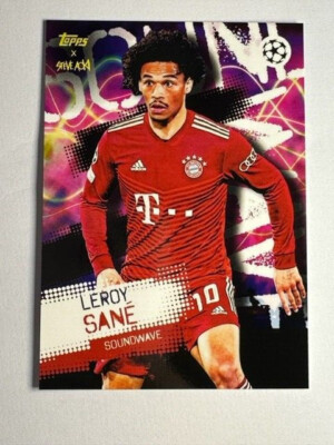 Topps Steve Aoki 2021/22 UEFA Champions League FC Bayern Leroy Sane