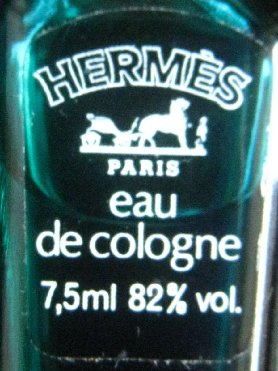 Vintage Hermes Paris Eau De Cologne 82% volume 7.5ml/.25oz Mini
