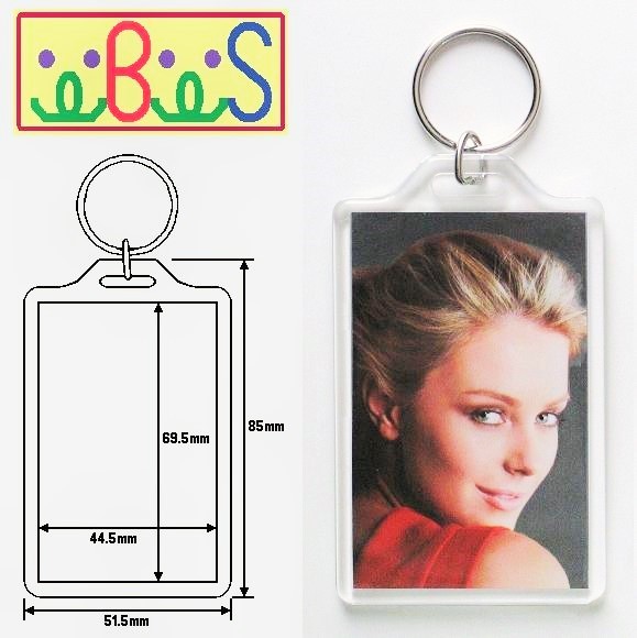 HugeStore 12 Pcs Clear Acrylic Blank Photo Keyring Photo Frame Keychains Snap-in - Foto 10