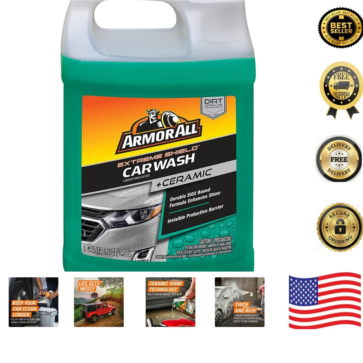 Concentrated Ceramic Car Wash Soap for Water Beading and