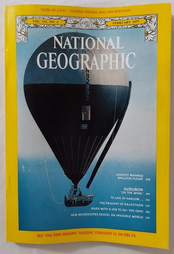 NATIONAL GEOGRAPHIC MAGAZINE February 1977 Vol 151 No. 2, Hot Air Balloon Harlem