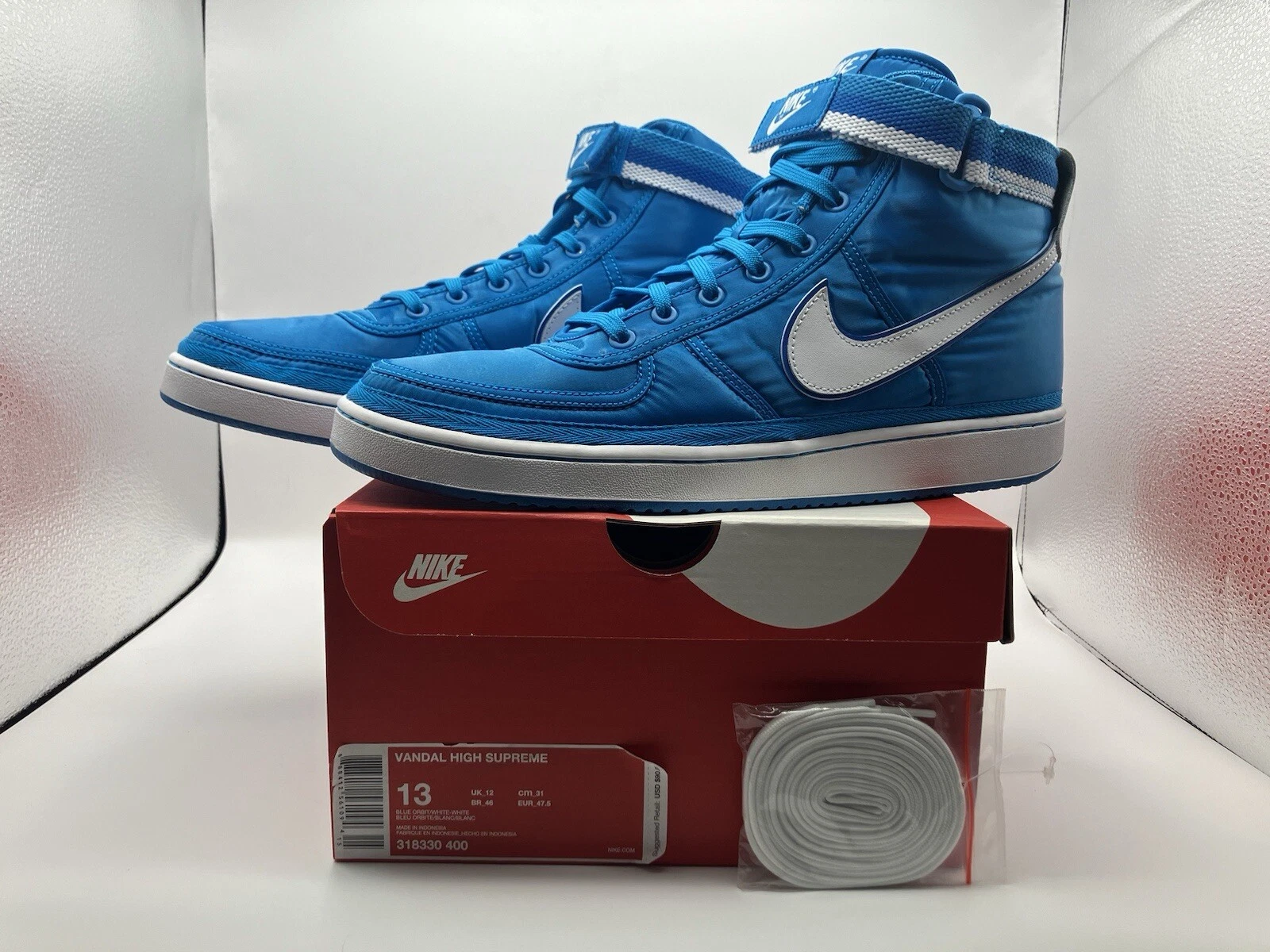 Nike Vandal Supreme High Blue Orbit 318330 400 homme taille 13