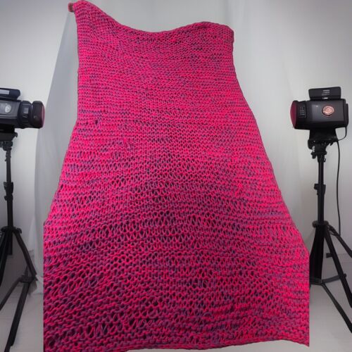 Hot Pink-purple Throw Travel Blanket Snuggles Wrap