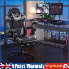 Faux Leather Racing Gaming Chair Swivel Office Gamer Desk Chair Adjustable New
