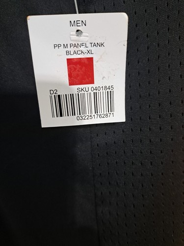Pro Player Mens Black & White Panel Tank Shirt, Size XL - Picture 3 of 11