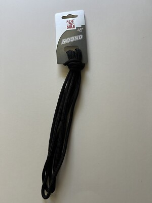 Sof Sole 45'' Inch Round Laces in The Color Black for Shoes NWT