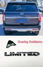 Gloss Black Limited Overlay Letters Emblem Fit 2018-2024 Ford Expedition Gloss Black Limited Overlay Letters Emblem Fit 2018-2024 Ford Expedition
