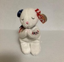Ty - Beanie Baby - American Blessing - Praying White Teddy - Dated 2004
