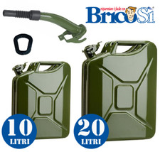 TANICA TRASPORTO CARBURANTE BENZINA GASOLIO METALLO OMOLOGATA 10-20LT BECCUCCIO