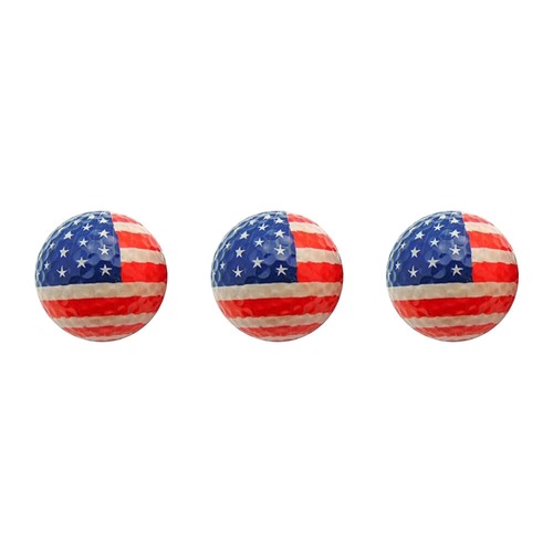 3er Pack Golfbälle (erhältlich in USA Flagge und USA Stars Stil) - Bild 2 von 3