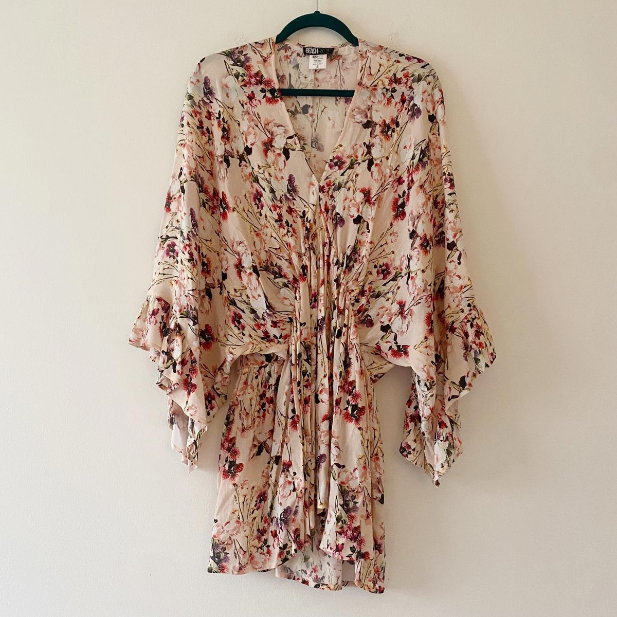 BEACH RIOT pink floral Flowy mini dress | eBay