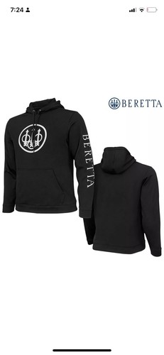 MINT EUC Beretta Trident Shooting Hunting Rifle Perf. Hoodie Jacket (L)- Black - Picture 7 of 7