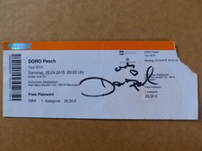 DORO PESCH signed Autogramm signiert auf 8x21 cm Eintrittskarte