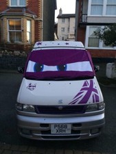 Mazda Bongo Ford Freda Customised Thermal Windscreen Cover Black Purple Blue Mazda Bongo Ford Freda Customised Thermal Windscreen Cover Black Purple Blue