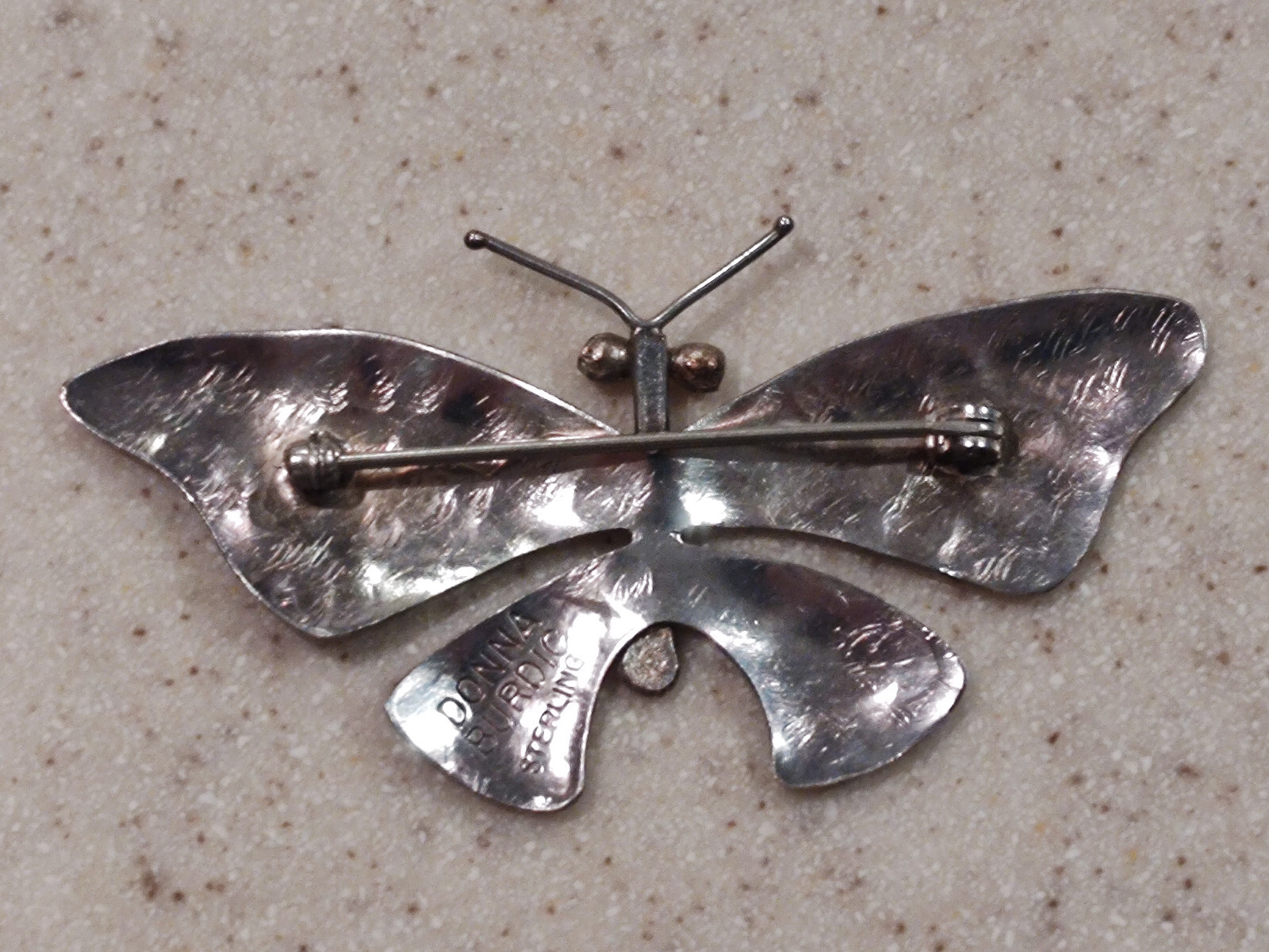 VINTAGE SIGNED DONNA BURDIC STERLING SILVER BUTTE… - image 3