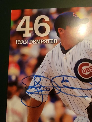 Ryan Dempster Signed Photo Card Chicago Cubs Autograph Auto - Picture 2 of 6