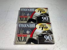 New Sealed Maxell High Bias XLII 90 Min Audio Cassette - Lot of 2
