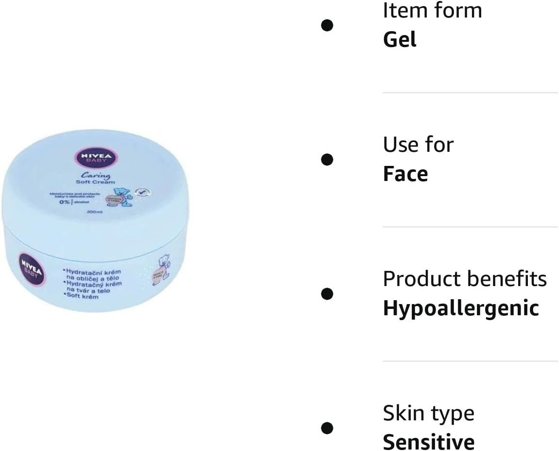 Nivea Baby Gentle Hypoallergenic Cream For Face And Body 200ml