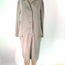 Jersey Wevenit Womens Long Sleeve Half Button Collared Gray Midi Dress Size 2/46