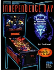 Independence Day Sega Pinball Flyer Mint / Brochure / Ad