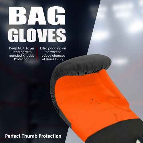 Boxing Punching Bag Mitt MMA Muay Thai Boxing Fight Training Sparring Bag Gloves - Picture 24 of 31