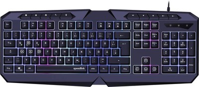 Speedlink LUDICIUM RGB Rainbow Gaming Keyboard Black Tastatur bunt beleuchtet