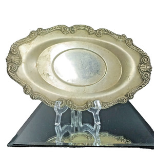 English Silver, Small Mint Dish, Serving Bowl, Vintage Royal Scroll