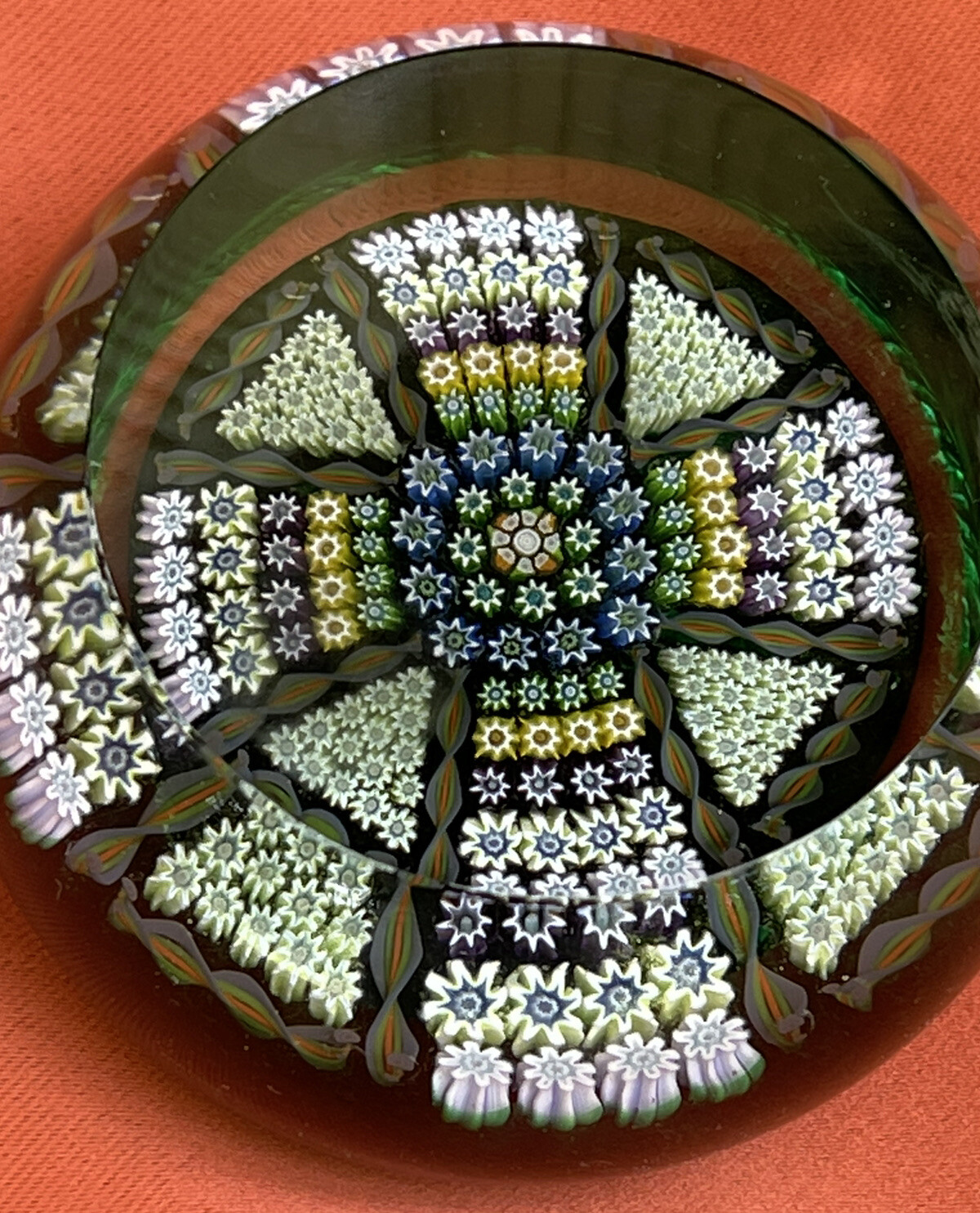 Vtg. Perthshire Paperweight P1979 Millefiori Glass Crieff Scotland