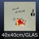 Magnetic Notice Message Boards Wall Memo Display Glass 40cm x 40cm Magnetic