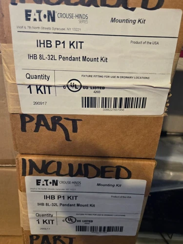 EATON CROUSE-HINDS IHB-P1-KIT PENDANT MOUNT KIT IHB 8L-32L