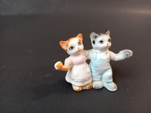 Set of 3 1960s Bone China Nursery Rhyme Miniatures Little Boy Blue Cats Japan - Picture 6 of 16