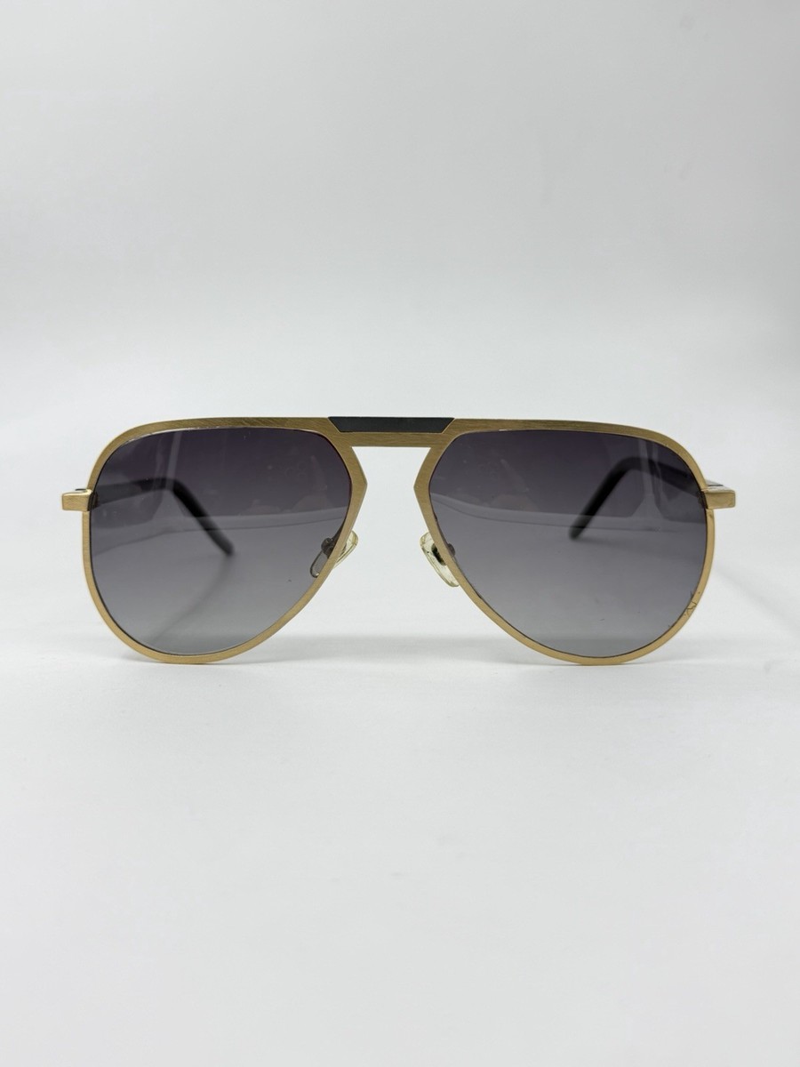Christian Dior AL123 AL 13.2 Homme Matt Gold Aviator Sunglasses