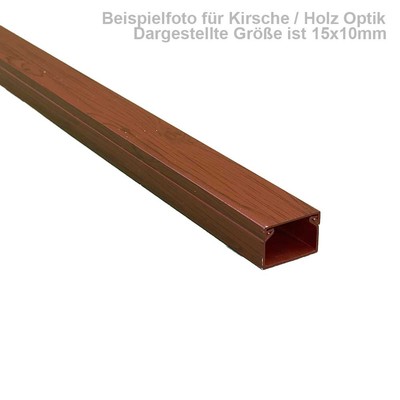 Cable Duct Wood Effect Cherry Dark Brown with Grain