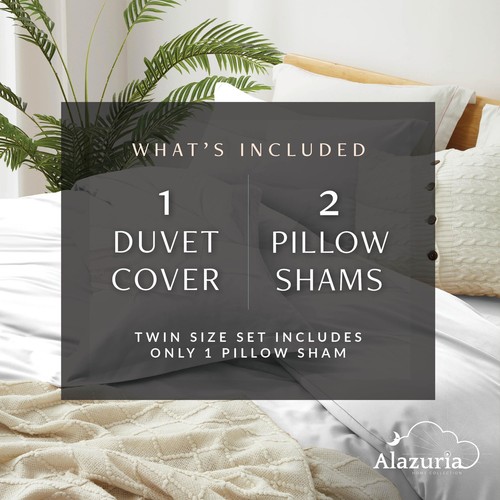 Queen Size Duvet Cover - 3 Piece Bedding Set (1 Duvet Cover & 2 Pillow Shams)... - Picture 5 of 6