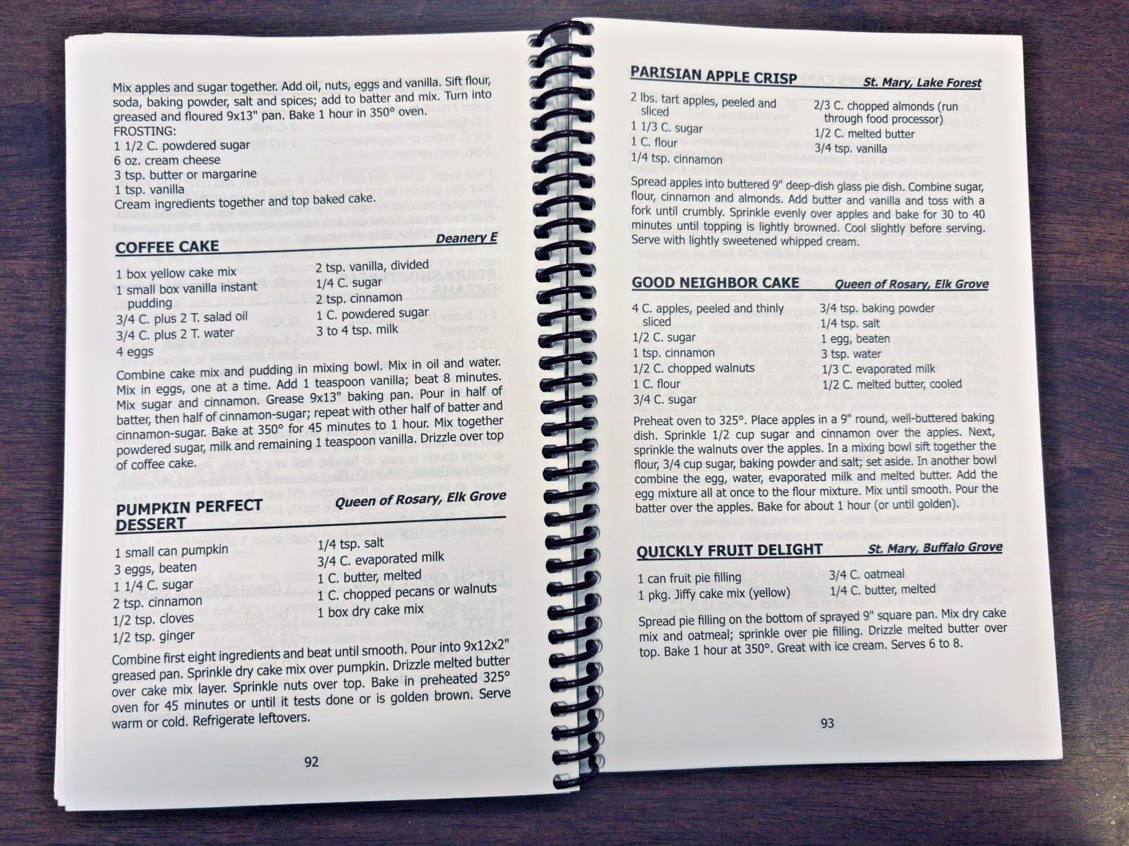 Cookbook Chicago Archdiocese Council Catholic Women Taste & See 2010 Recipes