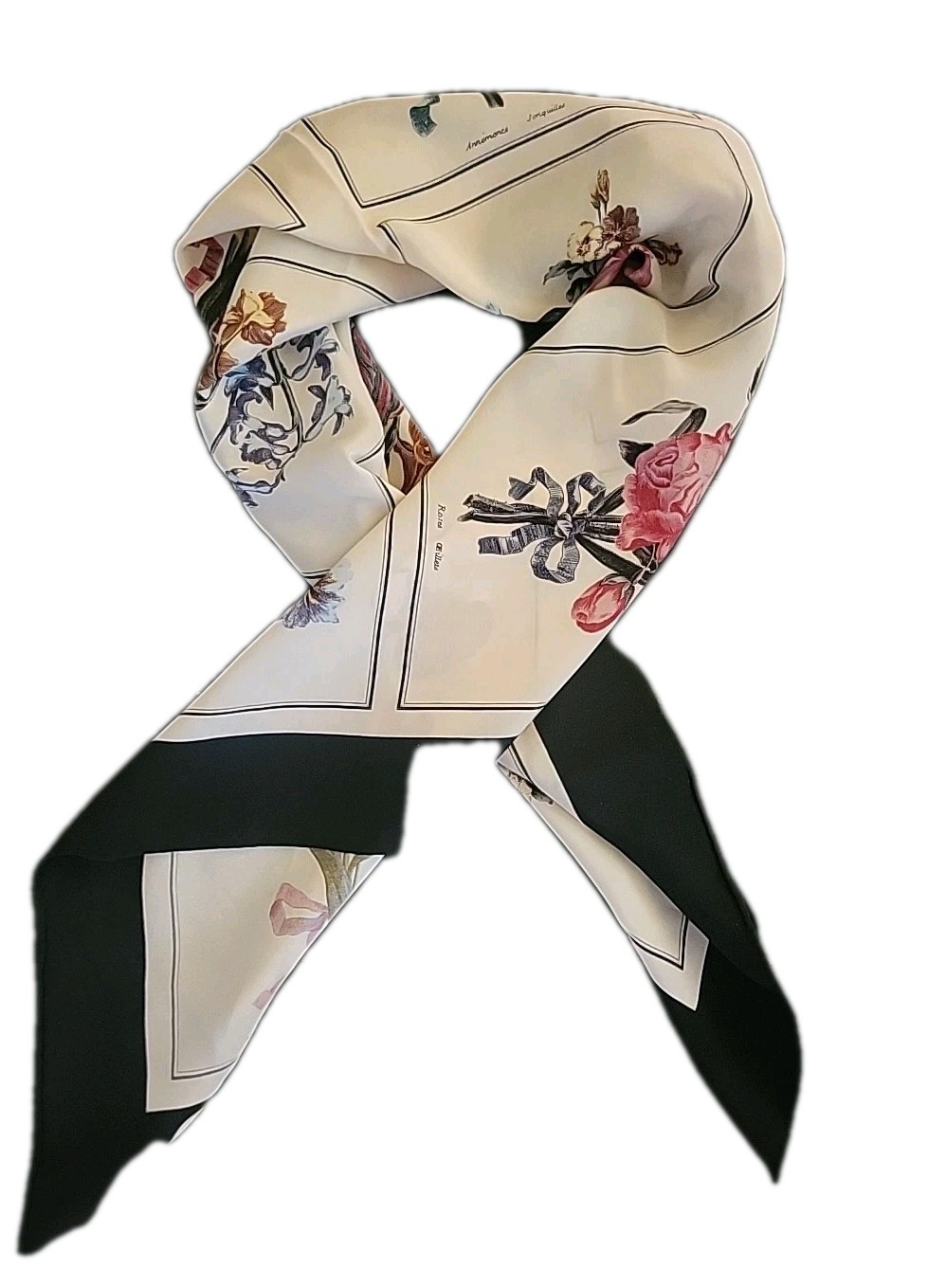 Vintage Echo Limited Edition 34 Floral Silk Square Scarf