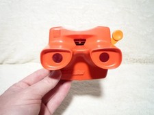 VINTAGE VIEW-MASTER 3-D SLIDE VIEWER  ORANGE  WORKS PERFECT 