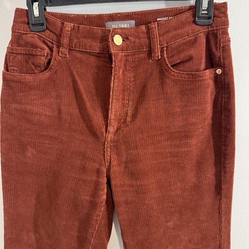 DL1961 Bridget Cropped High Rise Instasculpt Boot Cut Corduroy Pants Size 26 - Picture 3 of 13