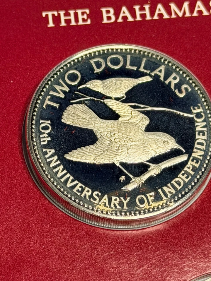 1983 Bahamas 9 Coin Proof Set with Silver scare low Mintage 1,020 sets - Image 3 of 4