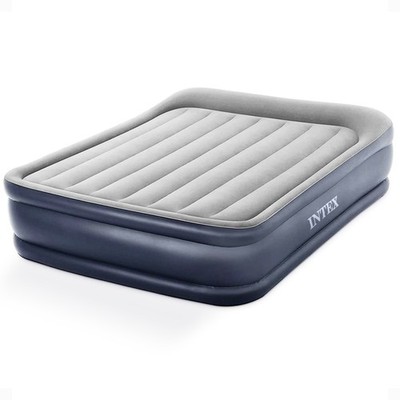 Intex Dura Beam Deluxe Pillow Bed with Built In Pump, Queen (Open Box)