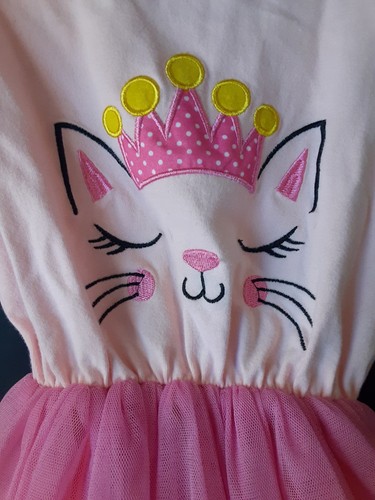 Princess Cat Dress Tutu Tulle Summer Pink Swing Poofy Twirly Flowy Fairy Ruffles - Picture 5 of 10