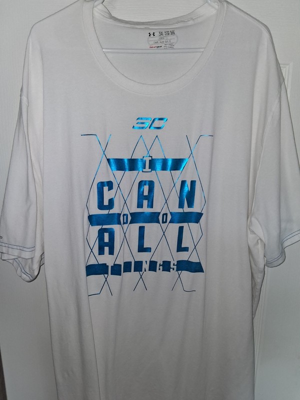 Under Armour Size Large Curry T-shirt “I Can Do All Things Mens 5XL CHARGED LINE