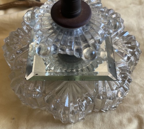 Antique Art Deco Glass Corded Wall Mount Light Fixture Wall Sconce Light Great! - Picture 7 of 13