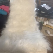 Hanging Faux White Fur Cat Rest 12 By 24  Like A Shelf For You Furry Friends