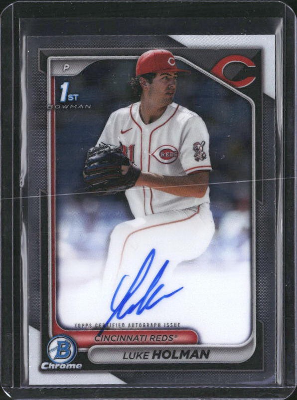 2024 Bowman Draft #CPA-LH Luke Holman Chrome Prospect Autographs
