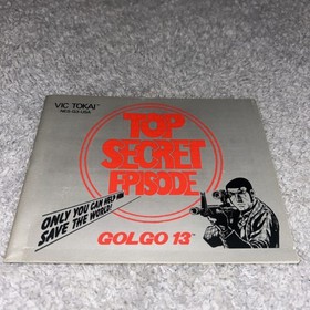 Golgo 13: Top Secret Episode (Nintendo Entertainment 1988) NES with manual