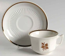 Adams China Tea Leaf Copper Cup & Saucer 4334