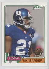 2005 Topps Throwbacks Tiki Barber #TB26 5w0