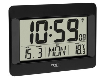 TFA Funkuhr 60.4519.01, mit Innentemperatur