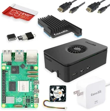 Raspberry Pi 5 Starter Kit PRO - Turbine Black (128GB Edition) (8GB RAM) NEW USA